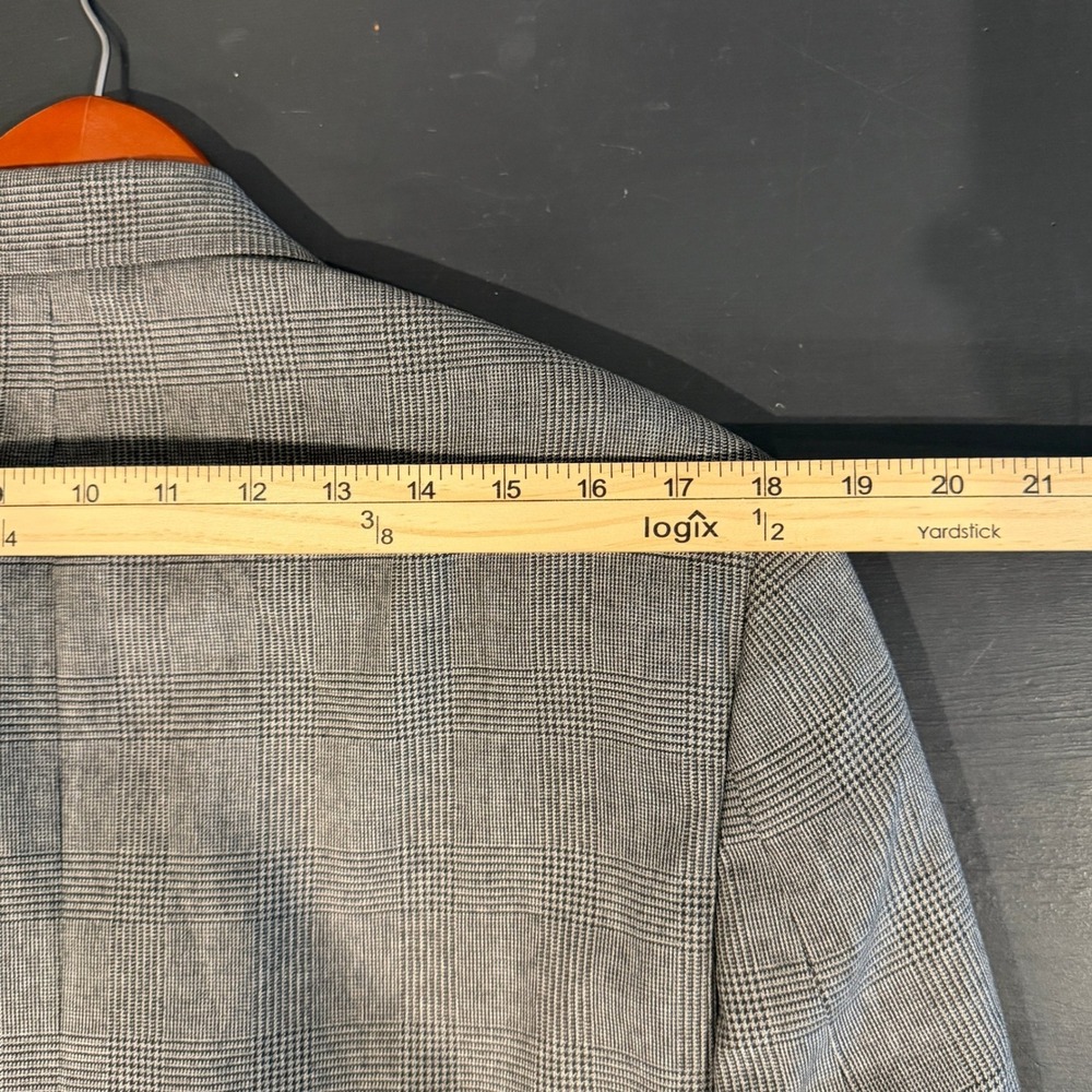 Lauren Ralph Lauren Blazer Mens 38S Grey Glen Plaid Two Button Tailored Jacket - Picture 7 of 11